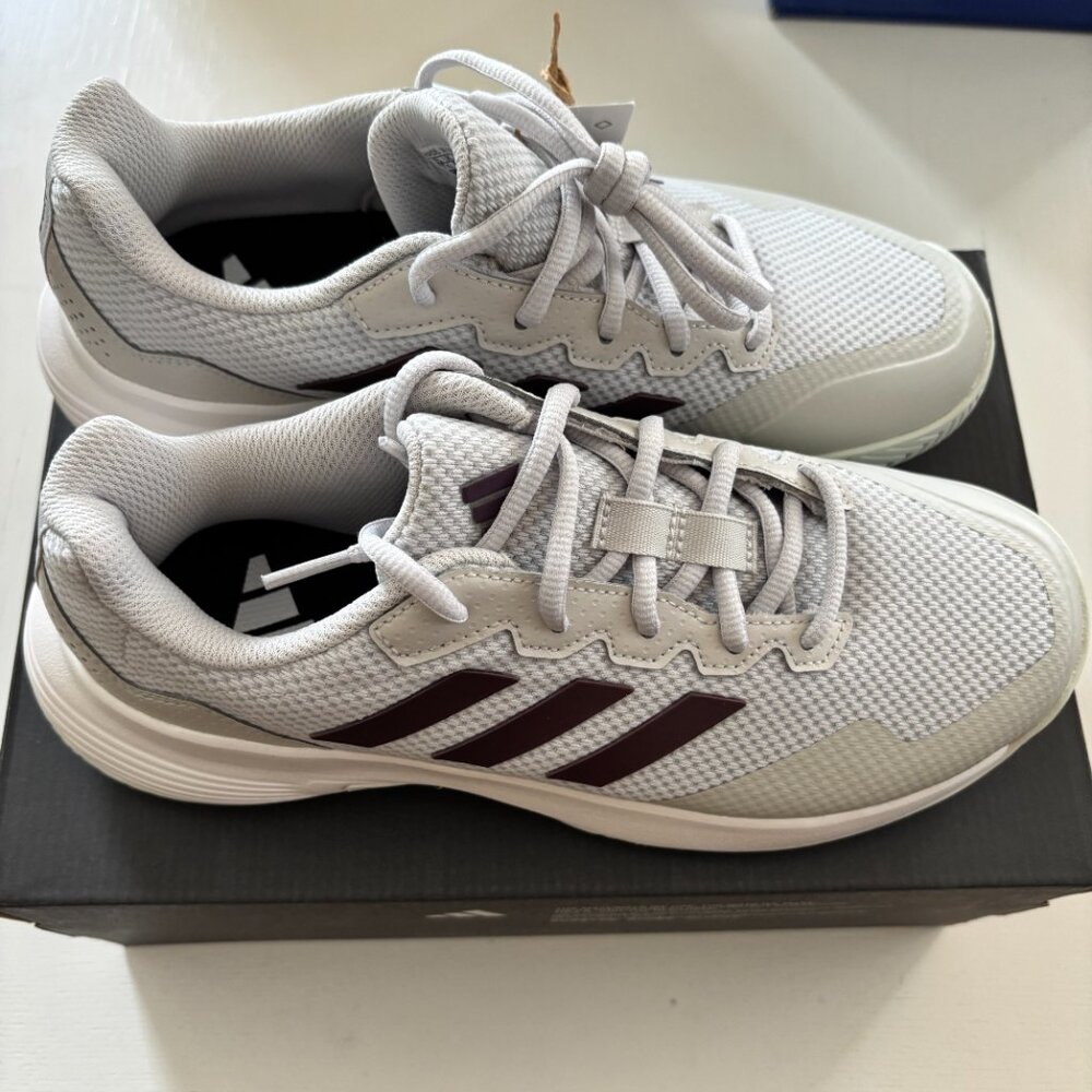 NIB | Adidas Gamecourt 2.0  One Aurora Met Core White Tennis Shoes Size 7.5